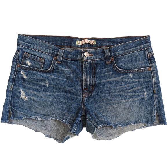 J Brand Women's Denim Shorts Rio Leon Distressed Cut off Jean Mid Rise Summer 27 - Picture 1 of 7